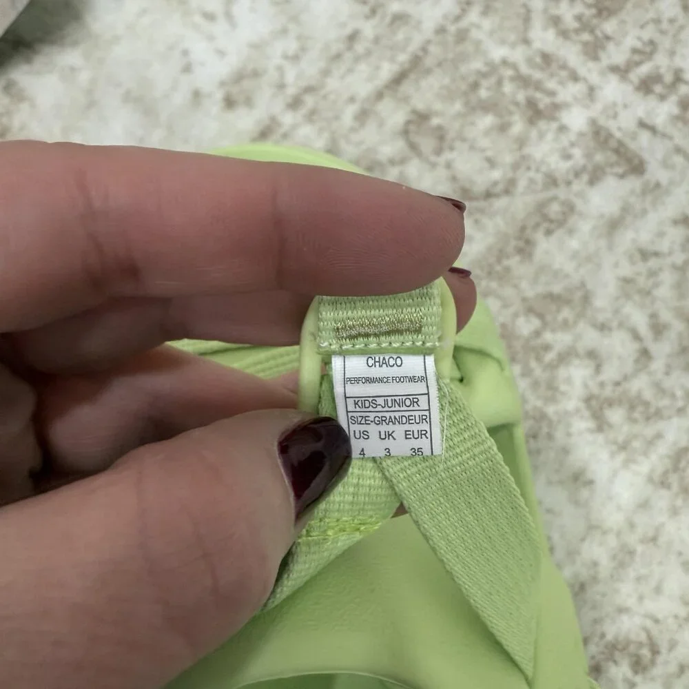 Chaco Sandals Kids Size 4 Pale Green Chillos Sport Strappy Slingback JCH180359